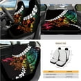 thumbnail image 2 of Yuyamidu 14 PCS Polynesia Car Seat Cover Full Set with Flower Center Console Cover Steering Wheel Cover Seat Belt Covers Gabage Bin Rear View Mirror Cover Cup Coasters Handbrake Cover Set, 2 of 7