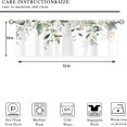 thumbnail image 2 of Sage Mint Green Gold Eucalyptus Leavses Valances Kitchen Curtains Watercolor Floral Flower Plants Botanical Farmhouse Bedroom Living Room Treatment Tier Fabric 1 Panel 52Wx18H Inch, 2 of 6