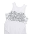 thumbnail image 5 of Aislor Kids Girls Lyrical Latin Jazz Irregular Hems Dress Shiny Sequins Ballroom Dancewear, 5 of 7