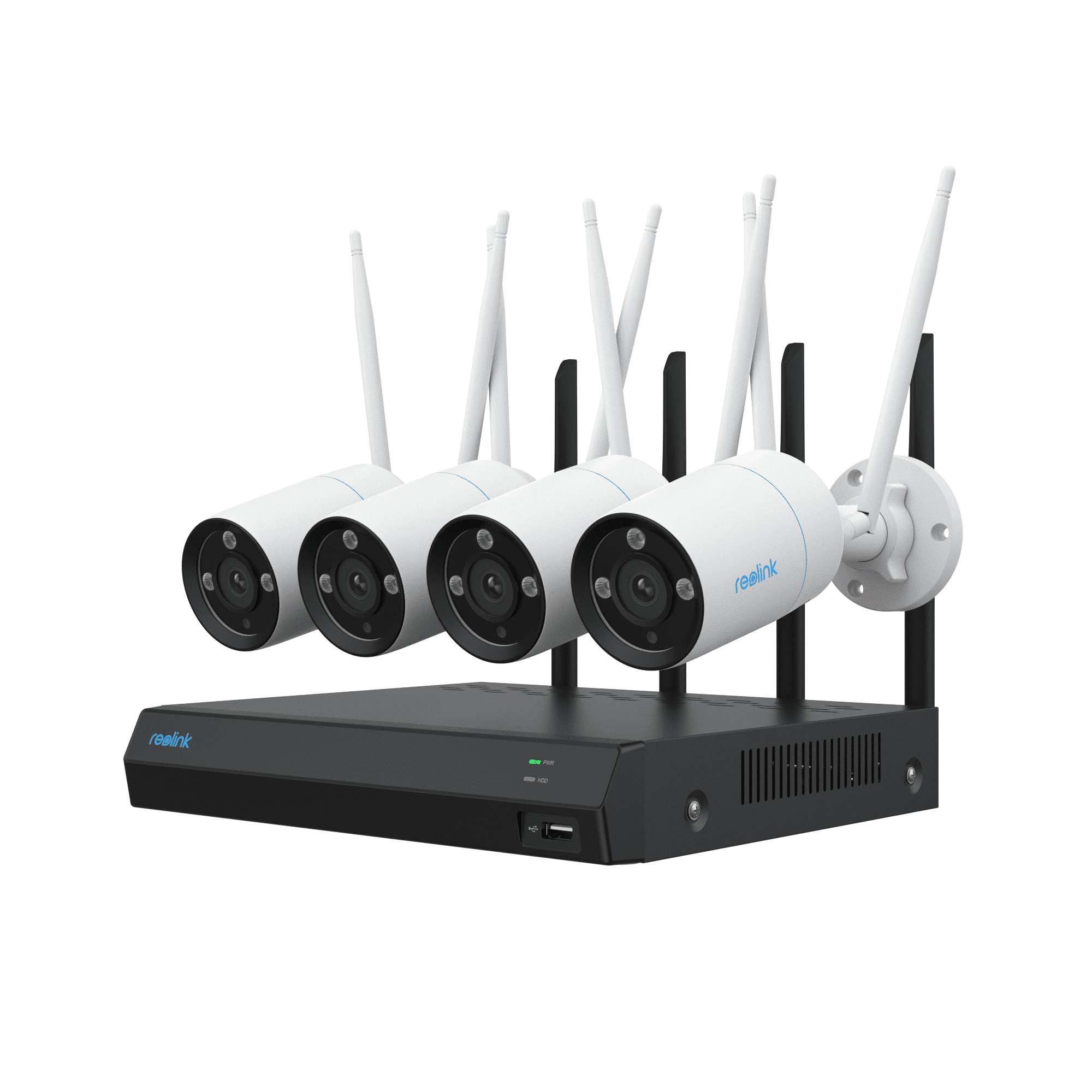 Reolink 12 Channel All-Powerful 4K WIFI Security Camera System,4 pcs WIFI 8MP Camera, 12CH NVR, Two-way Audio