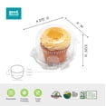 thumbnail image 6 of good natured 3" Clear Plastic Cupcake and Muffin Container with Lid, Pack of 60 - Perfect for Individual Cupcakes, Plant-Based Cupcake Carrier and Holder, 6 of 6