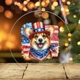 thumbnail image 3 of Patriotic Corgi Celebrates 4th of July Acrylic Round Ornament Welsh Corgi Dog Lover Gifts Idea Home Tree Decor - 02009, 3 of 4
