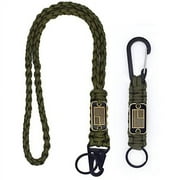 2-Pack USA Flag Paracord Keychains with Metal Clip - For Outdoor Activities, Camera, Traveling