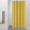 thumbnail image 2 of Yellow Lemon Fruit Shapes Orange Pattern Shower Curtain 36"x72" ,Bathroom Decorative Shower Curtains Set with 12 Hooks,Modern Waterproof Washable Shower Curtain, 2 of 6