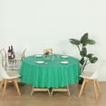 thumbnail image 6 of (4 Packs) Emerald Green Premium Round Heavy-Duty Plastic Table Covers ( Reusable), 6 of 6