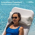 thumbnail image 2 of Coast Modern Natural Outdoor Lounge Chair Pillow with Strap - Waterproof Headrest Pillow for Pool Lounger & Patio Chaise Cushion, 2 of 6