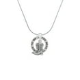 thumbnail image 2 of Delight Jewelry Silvertone Cowboy Boots Silver-tone You Mean the World to Me Ring Necklace, 18", 2 of 4