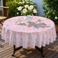 thumbnail image 4 of Pioneer Flower Floral Print Pattern Round Tablecloth 60 X 60 Inch, Wrinkle Resistant Wipeable Table Cloth for Kitchen Dining Picnic Patio Party, 4 of 6