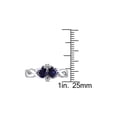 thumbnail image 4 of 1.14 Carat (Ctw) Lab-Created Blue Sapphire Double Heart Ring in Sterling Silver for Women, 4 of 6