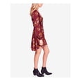 thumbnail image 3 of Free People Womens Floral Fit & Flare Dress, Purple, 0, 3 of 4