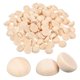 thumbnail image 2 of Mini Half Wooden Beads 15mm Unfinished Round Split Wood Balls Natural Half Sphere Ornaments For Kids Craft Decoration 300Pcs, 2 of 5