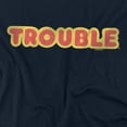 thumbnail image 2 of Trouble Logo Women's T Shirt, Navy, Medium, 2 of 6