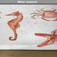 thumbnail image 6 of Ambesonne Nautical Place Mats Set of 4, Underwater Sea Ocean, Standard Size, Salmon Dark Coral, 6 of 6