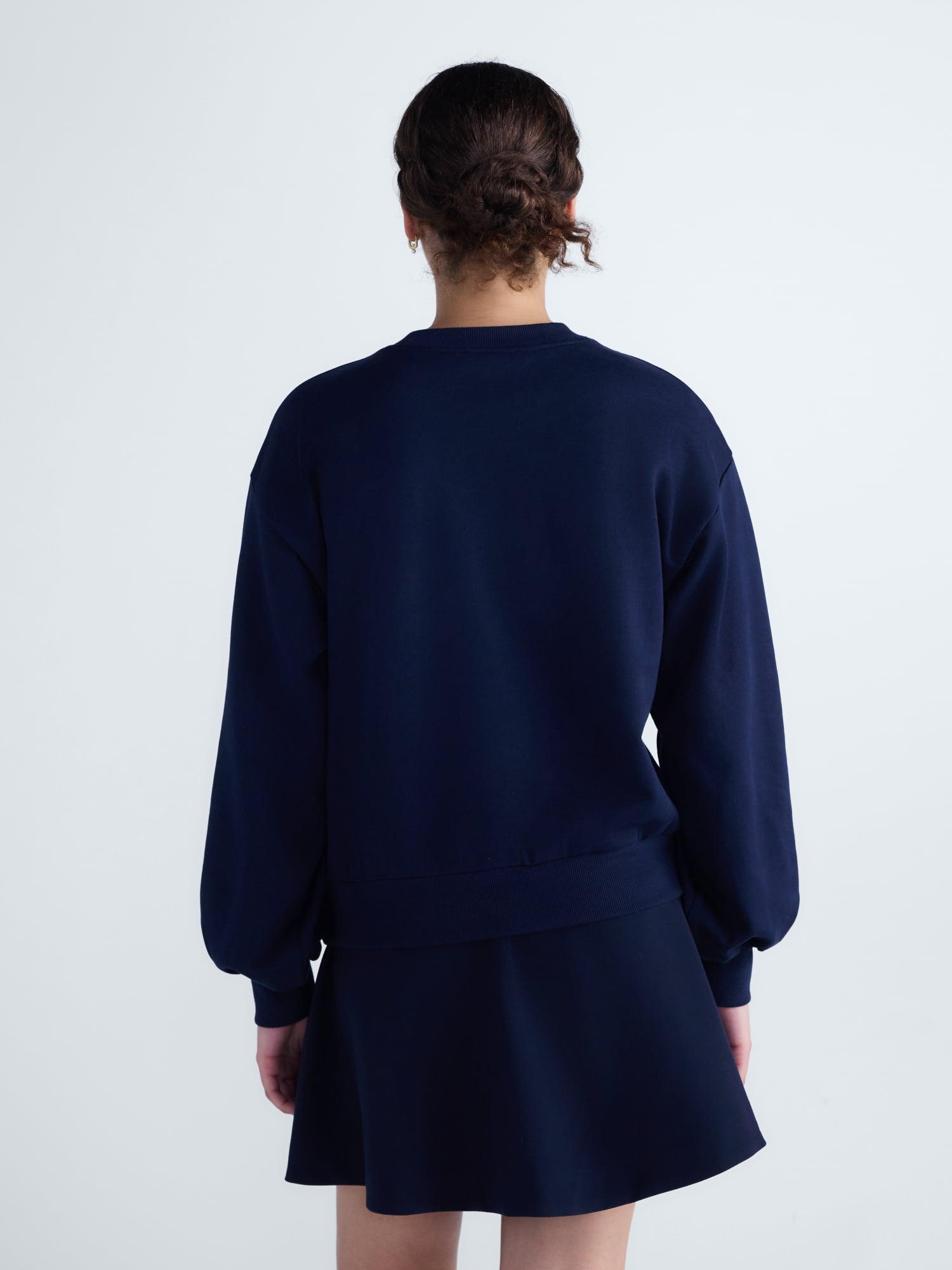 Free Assembly Women's Embroidered French Terry Sweatshirt, Sizes XXS-XL