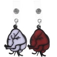thumbnail image 1 of Miangastore Retractable Badge Reels Heart-Shaped Red 2Set 3.7X1.6X0.8In, 1 of 8
