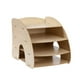 thumbnail image 5 of Organizador de archivos de escritorio de 4 niveles, organizador de papel de madera para oficina, hogar y aula. Marrón, 5 of 9