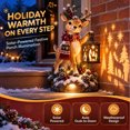 thumbnail image 2 of 11.81 Inch Solar Christmas Step Lights, Outdoor Christmas Decorations with Projection, Reindeer Nativity Holy Family Glow Christmas Decor for Porch, & Front Step, 2 of 7