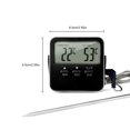 thumbnail image 3 of Toystoory Termómetro de barbacoa 0.1 ℃ Parrilla digital Medidor de temperatura de alimentos para freír Medidor de alarma de carne de cocina Type3 NO3, 3 of 6