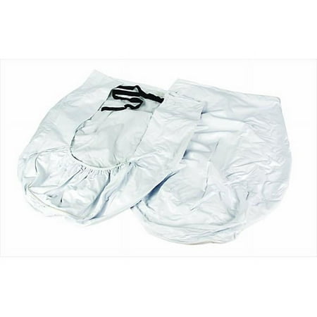 Camco 45324 33-35" Wheel and Tire Protector Covers - Arctic White Vinyl, 2-Pack