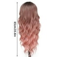thumbnail image 4 of Tkrady Wig for Women Rose Net High Temperature Silk Split Large Wave Long Curly Hair Headband Wigs, 25.6inch, 4 of 7
