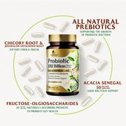 Premium Probiotics - 100 Billion CFU Per Serving - 10 Strains + Prebiotics - Best Women & Men's Gut Health Supplement, Supports Immune - Digestive Health & Occasional Constipation & Gas - 60 Capsules