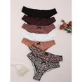 thumbnail image 3 of 7pcs Women'S Leopard Print Low Rise Briefs Polyester and, 3 of 4