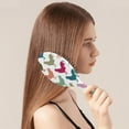 thumbnail image 3 of Wildflowers & Chick Cartoon Hairbrush - Lightweight Detangler for Women & Girls, Frizz-Free Styling, 3 of 5