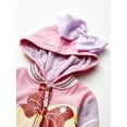 thumbnail image 6 of JoJo Siwa Girls' Little Big Face Zip Up Hoodie with Bow on Hood, 6 of 7