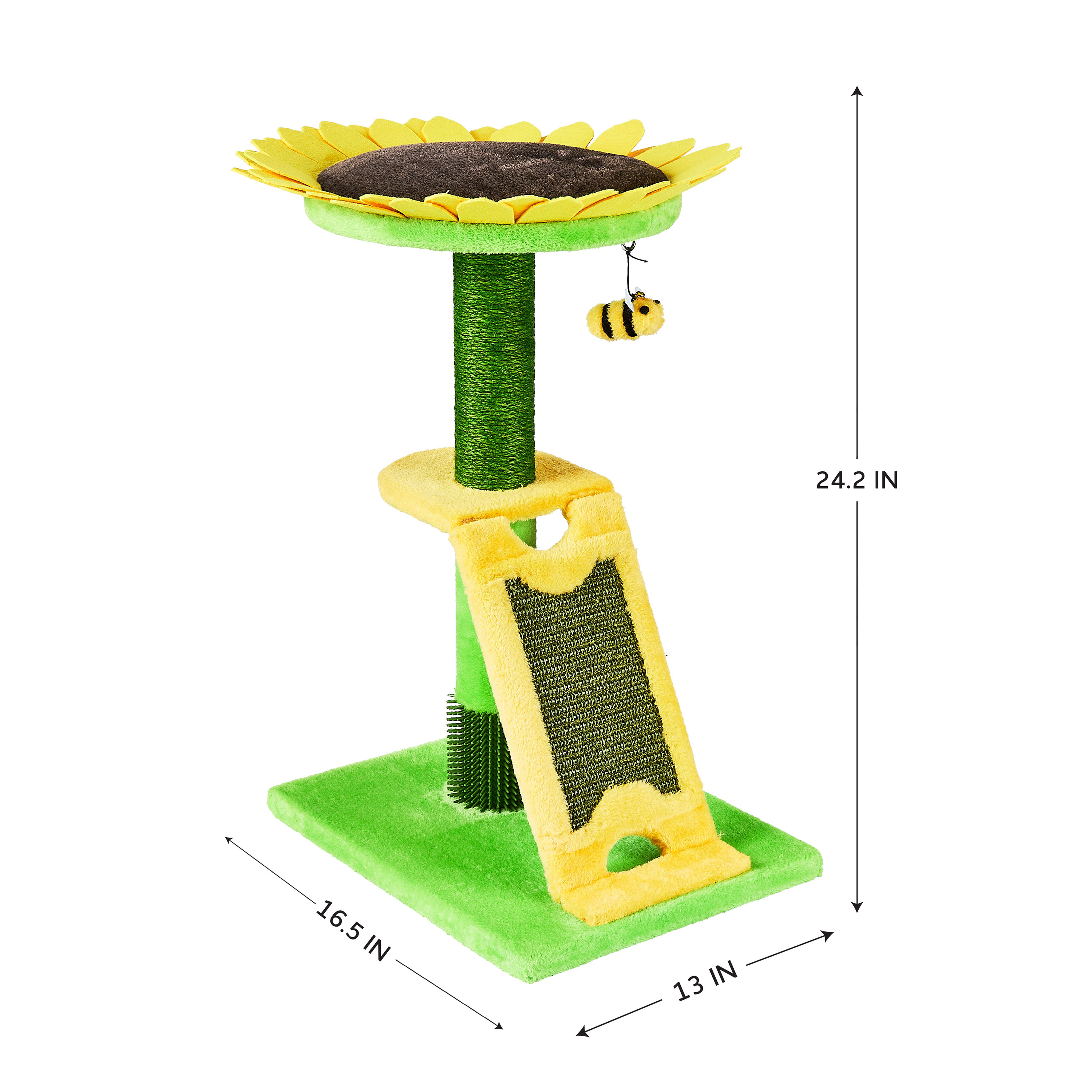 Vibrant Life Sunflower Scratch Post with Massager photo 8