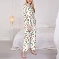 thumbnail image 3 of Goofa Hand Drawn Snake Printed Women’s 2 Piece Pajama Set Super,Pajamas Women's Long Sleeve Sleepwear Soft Button Down Loungewear Pjs Lounge Set Nightwear-Large, 3 of 9
