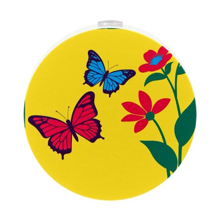 

Night Lights Plug Into Wall [2 Pack] Night Light for Kids LED Nightlight with Dusk to Dawn Sensor for Bathroom Decor Children Room Cartoon Butterfly Flower Spring Garden Welcome