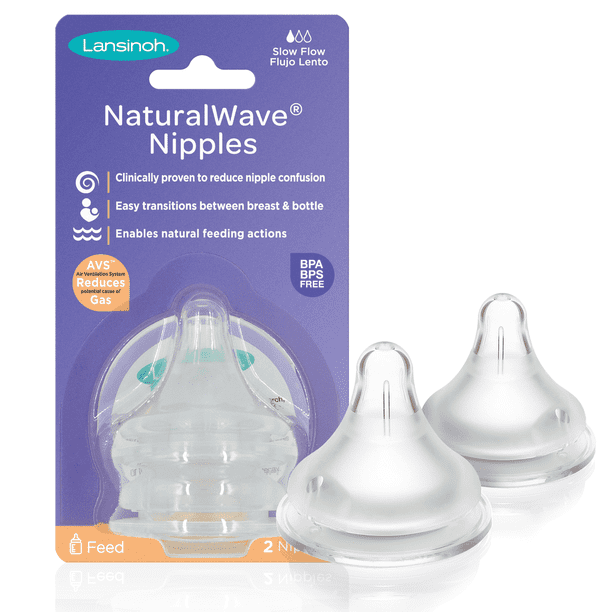 Lansinoh NaturalWave Baby Bottle Nipples, Slow Flow, 2 Count Walmart
