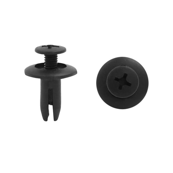Unique Bargains Vehicle Car Black Plastic Rivets Fastener Door Screw Clips 20PCS for 6mm Hole