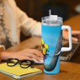thumbnail image 6 of Sikiie Elephant Trunk Couple Flowers Insulated Stainless Water Bottle Lid Travel Mug Cup Insulated Tumblers Cup 40oz Ice Bully With Handle, 6 of 8