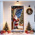 thumbnail image 3 of 2026 Christmas Indoor Home Decor Santa Claus Holding Gift Christmas Tree Scene Door Cover Winter Front Door Decor, 3 of 7