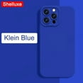 thumbnail image 1 of Pour iPhone 16 15 14 13 12 11 Pro Max Étui Shelluxe Carrée en Silicone Liquide Couverture Souple pour APPLE 11 12 13 Mini 14 15 16 Plus Étui Bleues pour iPhone 13 Pro, 1 of 6