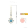 thumbnail image 2 of ANGARA Starburst Lab Grown Blue Diamond Drop Earrings for Women in 14K Yellow Gold (Size-3.6mm| Clarity-VS) | Anniversary, Jewelry Gift for Women | Lab-Grown Blue Diamond Earrings, 2 of 5