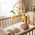 thumbnail image 5 of Baby Crib Mobile for Boys Girls, Bees Nursery Mobile, Gender Neutral Felt Ball Mobile, Ceiling Mobile High Quality, 5 of 9