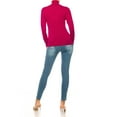 thumbnail image 4 of Women's Long Sleeve Turtleneck Semi Fitted Knitted Pullover Sweater Tops, 4 of 4