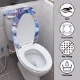 thumbnail image 4 of HELLHERO Marble Texture Toilet Seat Cover Replacement 2 Pcs Set Elastic Fabric Easy Care for Family, 4 of 8