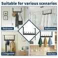 thumbnail image 6 of Over The Door Hooks, Door Hanger with 7 Double Hooks,Door Towel Rack for Bathroom, Bedroom, Dorm, Hanging Towels, Coats, Robes, Hats, Bags, 6 of 6