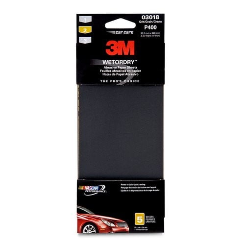 3M Imperial Wetordry Automotive Sandpaper, P400 Grit, 5pk by 3M
