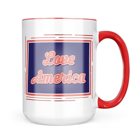 

Christmas Cookie Tin Love America Fourth of July Retro Mug gift for Coffee Tea lovers