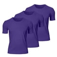 thumbnail image 3 of LIBRCLO 3-Pack Mens T Shirts Big and Tall Workout Shirts for Lightweight Breathable Short Sleeve Crewneck Tees, Running Gym Athletic, Purple 5XL, 3 of 7