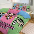 thumbnail image 6 of The Powerpuff Girls 3 Pieces Bedding Set 3D Printed Lightweight Bed Quilt Set Comforter Cover Set for Girls Kids Teens, 1 Quilt Cover 2 Pillowcases 102"x90", 6 of 8