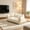 Beige + Chenille, variant on AUU Soft Bean Bag Chair with High Resilience Foam Core for Two People, Comfortable Square Recliner Sofa for Games, Reading, or Watching TV