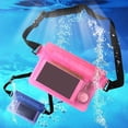 thumbnail image 2 of 2-pack outdoor sports waist bag drifting beach mobile phone waterproof bag PVC three-layer sealed touch screen mobile phone waterproof waist bag, 2 of 4