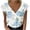 White, variant on Lilgiuy Women Causal Lace Stitching Floral Printing Short Sleeve Buttons V-Neck T-shirt Tops Blouse Cardigan(Pink,4) Winter Clothes for 2022
