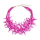 thumbnail image 3 of Collar de cuentas de semillas Chunky 18 pulgadas de largo Boho a moderadas Strand de cúmulo de gargantillas para mujeres Regalo Día de la Madre para Rosa rojo, 3 of 10