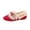 Red, variant on Moccasin Slippers For Women Winter Fuzzy Lined Platform Slip On Shoes Soft Adjustable Buckle Strap Cozy Thermal Slipper for Outdoor Daily Wear